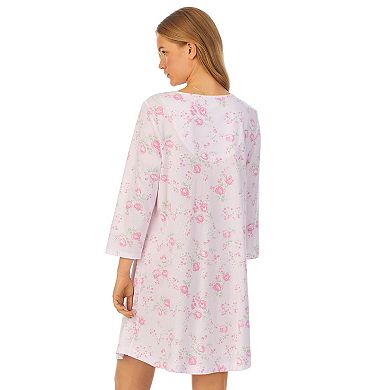 Women's Carole Hochman Cotton 3/4 Sleeve Nightgown