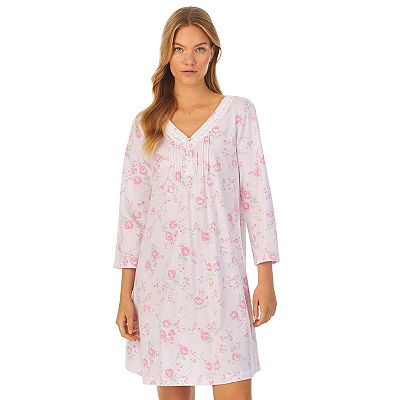 Women s Carole Hochman Cotton 3 4 Sleeve Nightgown