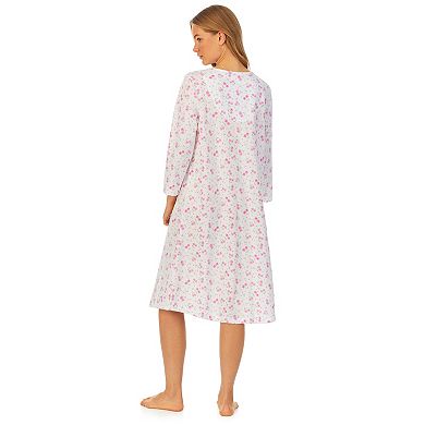 Women's Carole Hochman Cotton 3/4 Sleeve Nightgown