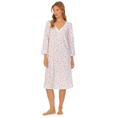 Petite Carole Hochman Cotton 3/4 Sleeve Nightgown