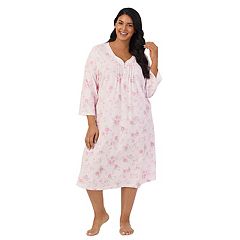 Aqua Geo Cotton Short Nightgown – Carole Hochman