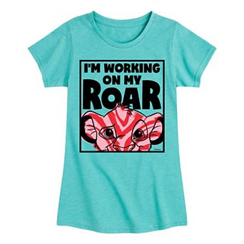 Disney's Girl Long Sleeve Lion King Working On My Roar Tee