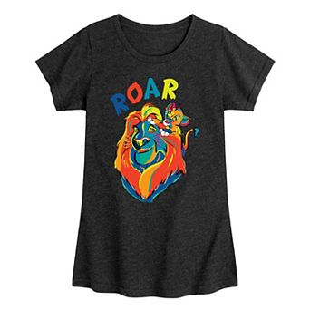 Disney's Girl Long Sleeve Lion King Roar Mufasa Simba Tee