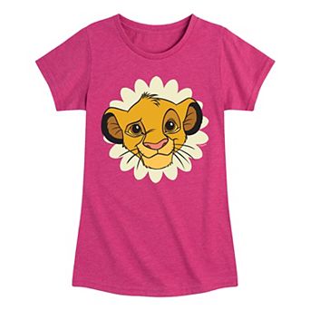 Disney's Girl Long Sleeve Lion King Simba Flower Tee
