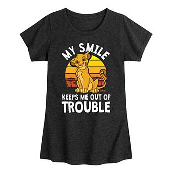Disney's Girl Long Sleeve Lion King Smile Keeps Me Out Of Trouble