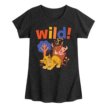 Disney's Girl Long Sleeve Lion King Group Wild Tee