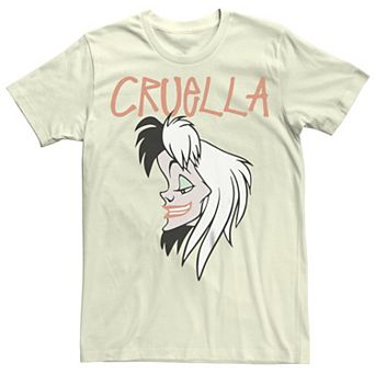 Disney's One Hundred and One Dalmatians Cruella De Vil Juniors' Portrait Boyfriend Graphic Tee