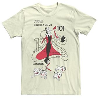 Disney's One Hundred and One Dalmatians Cruella De Vil Juniors' Puppies Wretched Boyfriend Graphic Tee