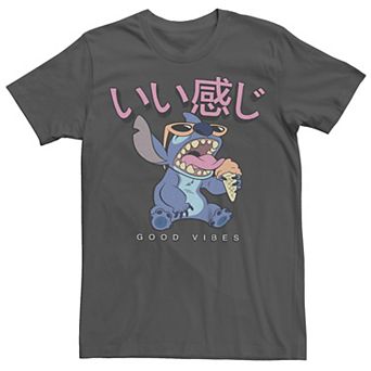 Disney's Lilo & Stitch Juniors' Good Vibes Ice Cream Boyfriend Graphic Tee
