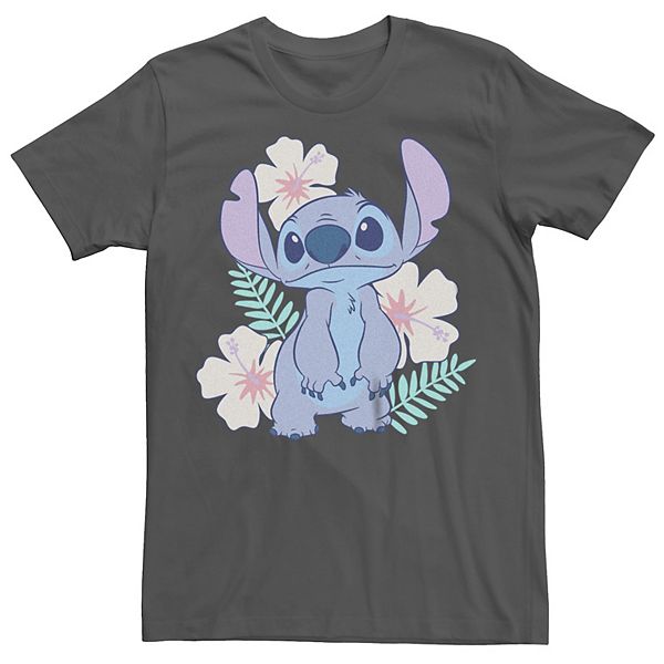 Disney's Lilo & Stitch Juniors' Hawaiian Flowers Boyfriend Graphic Tee