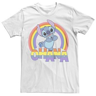 Disney's Lilo & Stitch Ohana Rainbow Juniors' Boyfriend Graphic Tee