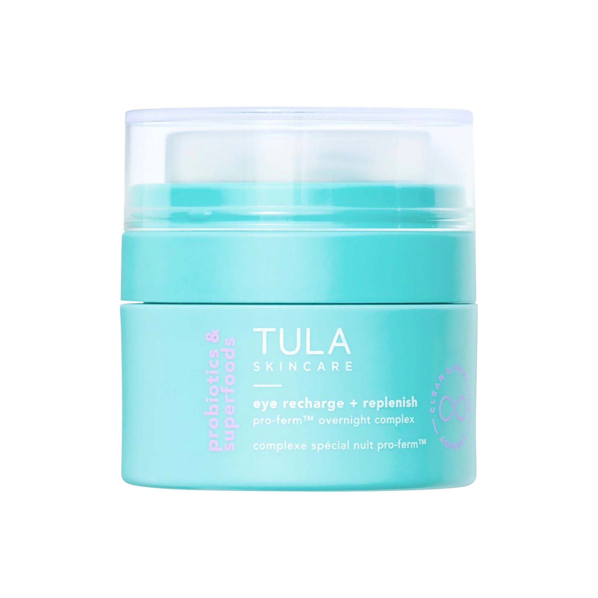 TULA Skincare Eye Recharge + Replenish Pro-Ferm Overnight Eye Cream with Ba