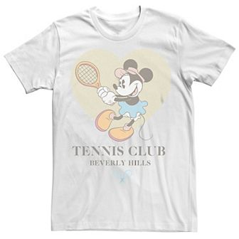 Disney's Minnie Mouse Tennis Club Beverly Hills Retro Juniors' Boyfriend Graphic Tee
