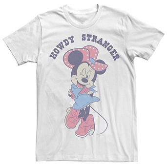 Disney's Minnie Mouse Howdy Stranger Cowgirl Juniors' Boyfriend Graphic Tee