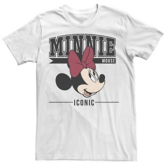 Disney's Minnie Mouse Iconic Big Face Juniors' Boyfriend Graphic Tee