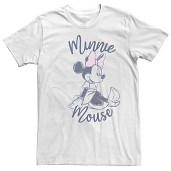 Disney's Minnie Mouse Sitting Sketch Juniors' Boyfriend Graphic Tee