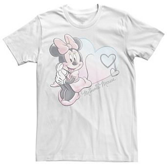 Disney's Minnie Mouse Hearts Sketch Juniors' Boyfriend Graphic Tee
