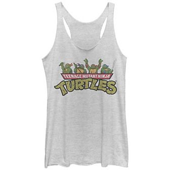 Juniors' Nickelodeon Teenage Mutant Ninja Turtles Group Shot Logo Racerback Tank Top