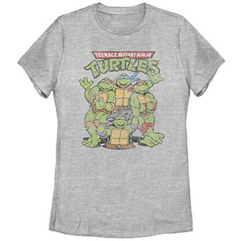 Juniors' Nickelodeon Teenage Mutant Ninja Turtles Retro Group Pose Graphic Tee