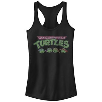 Juniors' Nickelodeon Teenage Mutant Ninja Turtles Heads Lined Up Racerback Tank Top