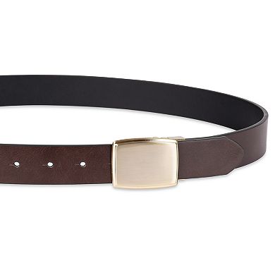 Men's Sonoma Goods For Life® Two-In-One Reversible Traditional Plaque Buckle Dress Belt
