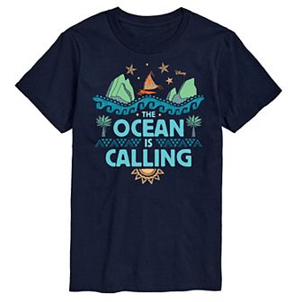 Disney's Moana Big & Tall The Ocean Is Calling Graphic Tee
