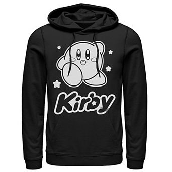 Men's Nintendo Kirby Monochrome Style Graphic Hoodie
