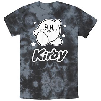 Men's Nintendo Kirby Monochrome Style Bombard Wash Graphic Tee