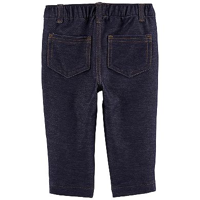 Baby Girl Carter's Stretch Faux Denim Pants