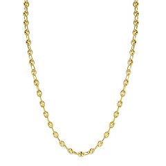 Gold Chains Shop Cuban Link Figaro Herringbone More Chain Necklaces Kohl s