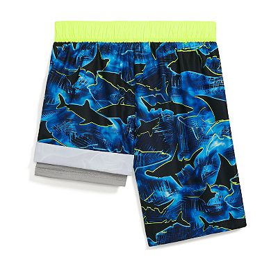 Boys 4-20 ZeroXposur Shark Print Swim Shorts