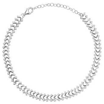 Sunkissed Sterling Cubic Zirconia Arrow Bracelet