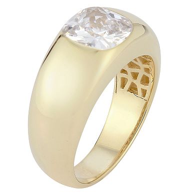 Sunkissed Sterling Cubic Zirconia Dome Ring