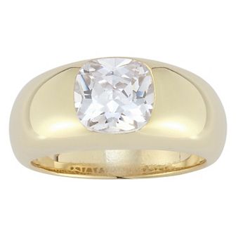 Sunkissed Sterling Cubic Zirconia Dome Ring