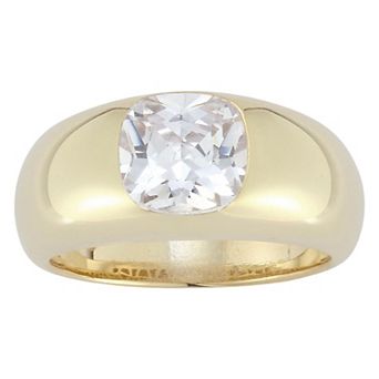 Sunkissed Sterling Cubic Zirconia Dome Ring