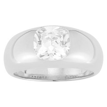 Sunkissed Sterling Cubic Zirconia Dome Ring
