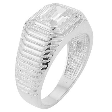 Sunkissed Sterling Cubic Zirconia Vintage Ring