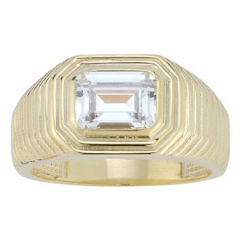 Sunkissed Sterling Cubic Zirconia Vintage Ring