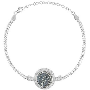 Sunkissed Sterling Cubic Zirconia Coin Bracelet