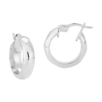 Sunkissed Sterling Sterling Silver Hinged Hoop Earrings