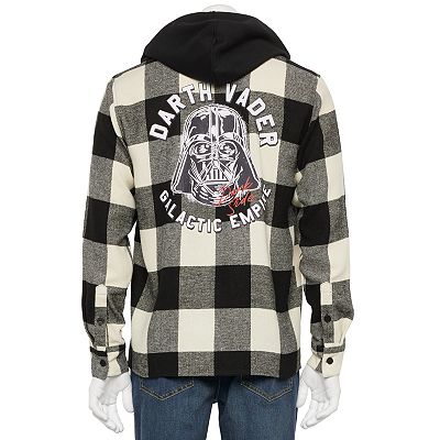 Men's The Star Wars: Darth Vader Long Sleeve Hooded Flannel Button