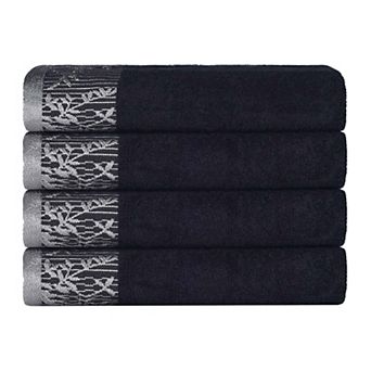 SUPERIOR Wisteria 2 pc Floral Embroidered Jacquard Towel Set