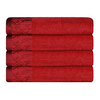 SUPERIOR Wisteria 2 pc Floral Embroidered Jacquard Towel Set
