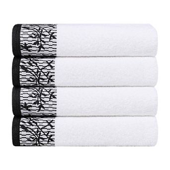 SUPERIOR Wisteria 2 pc Floral Embroidered Jacquard Towel Set