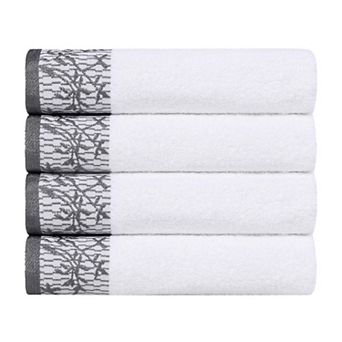 SUPERIOR Wisteria 2 pc Floral Embroidered Jacquard Towel Set