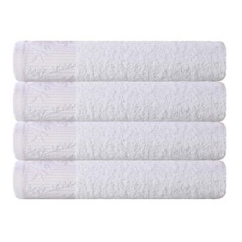 SUPERIOR Wisteria 2 pc Floral Embroidered Jacquard Towel Set