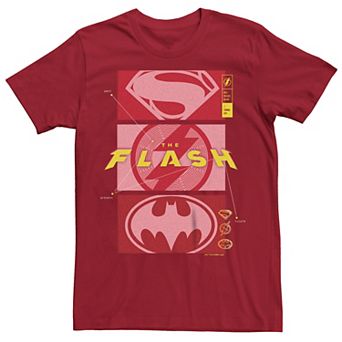 Men's The Flash Superheroes Logos Graphic Tee