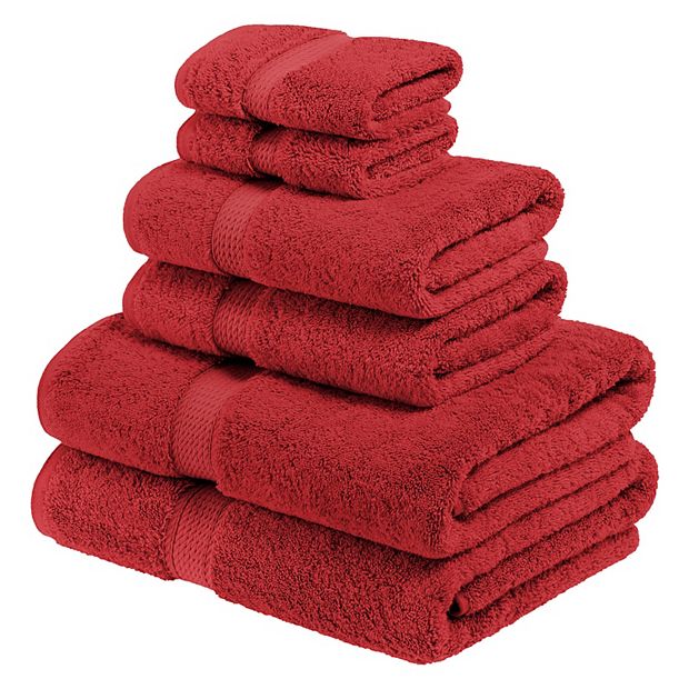 NEW Tommy Hilfiger Bath Towel OEKO-TEX Cotton Quick Dry Wash Hand Set 6Pc  White