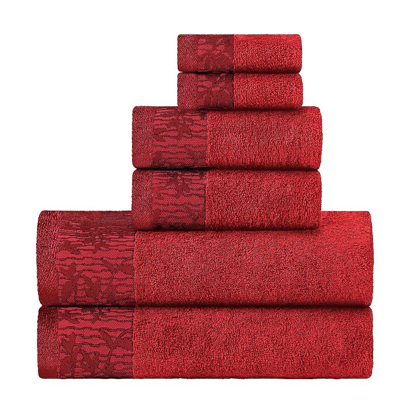 MODERN THREADS Artesia 6-Piece Sage Geometric Bath Towel Set