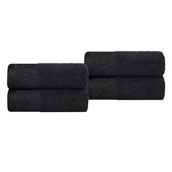 Superior Wisteria 4 pc Floral Bohemian Embroidered Jacquard Hand Towel Set